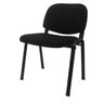 Kit com 7 Cadeiras Secretária em Tecido PEL-304F Pretas Empilháveis - 2