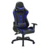 Cadeira Gamer Pelegrin em Couro Pu Reclinável Pel-3003 Preta e Azul - 2