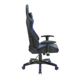 Cadeira Gamer Pelegrin em Couro Pu Reclinável Pel-3003 Preta e Azul - 4