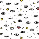 Ver imagem 1 de Papel de Parede Temático Olhos e Cílios - 3,00x0,50m
