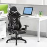Cadeira Gamer Pelegrin em Couro Pu Reclinável Pel-3003 Preta e Cinza - 1