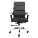Ver imagem 3 de Cadeira Presidente Design Charles Eames em Couro Pu Preta Pelegrin Pel-7089h3