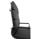 Ver imagem 4 de Cadeira Presidente Design Charles Eames em Couro Pu Preta Pelegrin Pel-7089h3