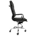 Ver imagem 2 de Cadeira Presidente Design Charles Eames em Couro Pu Preta Pelegrin Pel-7089h3