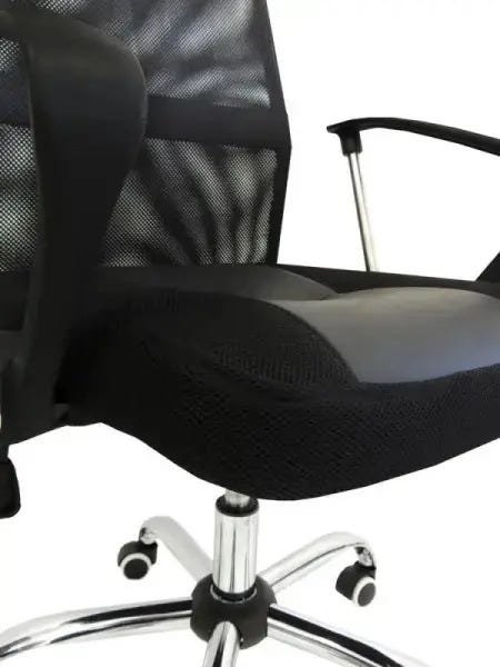 Kit com 6 Cadeiras Presidente em Tela Mesh PEL-8009 Preta - 6