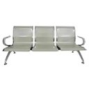 Ver imagem 3 de Cadeira Longarina Aeroporto Cromada 3 Lugares