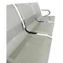 Ver imagem 4 de Cadeira Longarina Aeroporto Cromada 3 Lugares