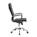 Ver imagem 3 de Cadeira Presidente Pelegrin em Couro Pu Pel-8003h Preta Design Charles Eames