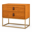 Ver imagem 6 de Mesa Unic 60cm Cabeceira de Cama Quarto Solteiro Base Ferro:Naturalle/Dourado