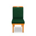 Ver imagem 1 de Cadeira Ana Matelassê Tecido Suede com Base Fixa de Madeira Maciça e Puxador Castanho:verde