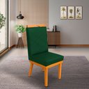 Ver imagem 3 de Cadeira Ana Matelassê Tecido Suede com Base Fixa de Madeira Maciça e Puxador Castanho:verde
