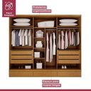 Ver imagem 3 de Guarda Roupa Casal 6 Portas 9 Gavetas 100% Mdf Urbano Josandro Móveis