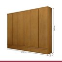 Ver imagem 6 de Guarda Roupa Casal 6 Portas 9 Gavetas 100% Mdf Urbano Josandro Móveis