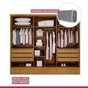 Ver imagem 4 de Guarda Roupa Casal 6 Portas 9 Gavetas 100% Mdf Urbano Josandro Móveis