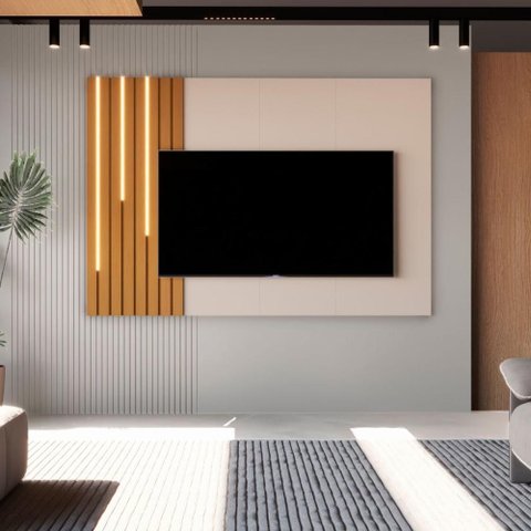 Modulo para Tv 70 Polegadas Campinas Off White Nature