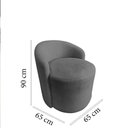 Ver imagem 6 de Poltrona Decorativa Yara Orgânica Suede Cinza