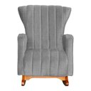 Ver imagem 5 de Kit 2 Poltronas Estofada Balanço Melinda Linho Cinza