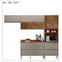Ver imagem 6 de Cozinha Modulada Proença 4 Peças Balcão 120cm Nogueira Touch/nude Prime Tx com Tampo em Mdf -