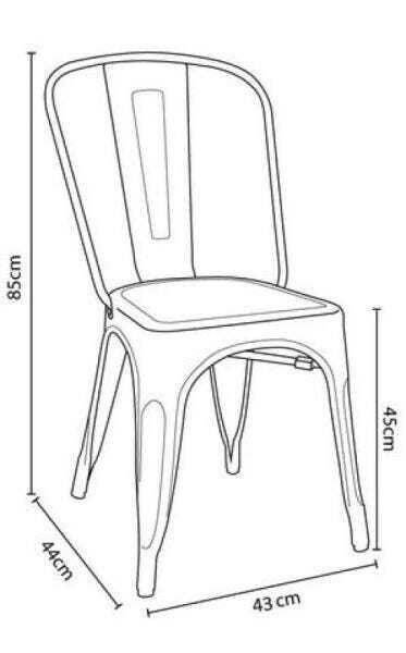 Cadeira Francesinha Tolix Metal Pelegrin Pel-1518 - 5