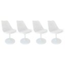 Ver imagem 1 de Kit 4 Cadeiras Design Saarinen Pelegrin Pel-1855H Giratória Branca em Abs