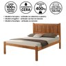 Cama Queen Size Maria Madeira Maciça Linha Sucupira/angelim Cera Natural - 2