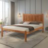 Cama Queen Size Maria Madeira Maciça Linha Sucupira/angelim Cera Natural - 1