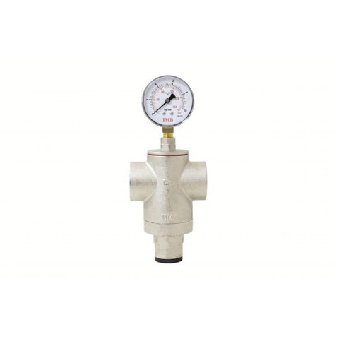 Válvula Redutora Pressão 1.1/2 Latão Ivm e Manômetro 150psi
