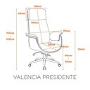 Ver imagem 2 de Kit com 8 Cadeiras Office Diretor com Revestimento Couro e Base em Aço Cromado Valencia Nude/Cinza