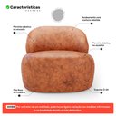 Ver imagem 3 de Kit 02 Poltronas Decorativas Kaya Orgânica Sintético Ocre - Desk Design