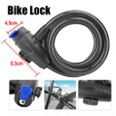 Ver imagem 5 de Cadeado Corrente Aço Trava Flexível para Moto Bike Bicicleta Com 2 Chaves + Suporte