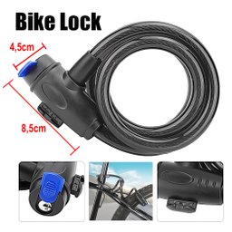 Cadeado Corrente Aço Trava Flexível para Moto Bike Bicicleta Com 2 Chaves + Suporte - 5