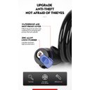 Ver imagem 6 de Cadeado Corrente Aço Trava Flexível para Moto Bike Bicicleta Com 2 Chaves + Suporte