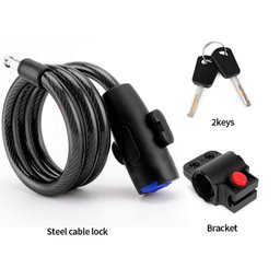 Cadeado Corrente Aço Trava Flexível para Moto Bike Bicicleta Com 2 Chaves + Suporte - 8