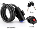 Ver mais imagens de Cadeado Corrente Aço Trava Flexível para Moto Bike Bicicleta Com 2 Chaves + Suporte