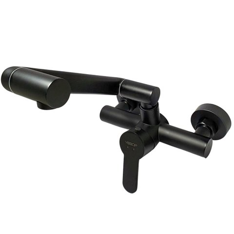 Monocomando Externo Cozinha Preto Fosco Bica Tri-articulável - Cbc008 Yesop
