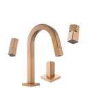 Ver imagem 2 de Torneira de Cuba Pia Banheiro Lavabo Lavatório Rose-gold Quadrado Bica Baixa 1/4 Metal Premium Pmx