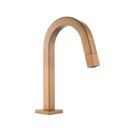Ver imagem 1 de Torneira de Cuba Pia Banheiro Lavabo Lavatório Rose-gold Quadrado Bica Baixa 1/4 Metal Premium Pmx