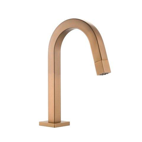 Torneira de Cuba Pia Banheiro Lavabo Lavatório Rose-gold Quadrado Bica Baixa 1/4 Metal Premium Pmx