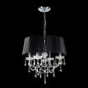 Ver imagem 2 de Lustre Chandelier com Base Pendente e Adornos em Acrílico Alto Brilho - Cor Preto