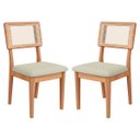 Ver imagem 1 de Kit 2 Cadeiras Estofadas com Encosto de Tela 100% Mdf Freijó em 100% Mdf Cesare Escuro Dalla Costa