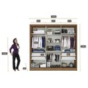 Ver imagem 2 de Guarda Roupa Casal 3 Portas de Correr c/ Espelho e 4 Gavetas Arezzo Plus Branco - Novo Horizonte