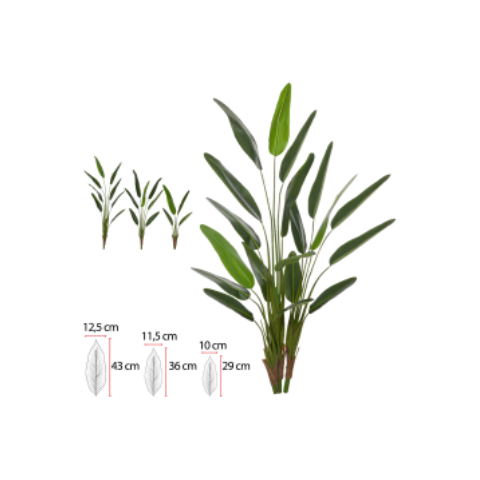 Planta Árvore Artificial Estrelícia Real Toque X19 Verde 1,50cm