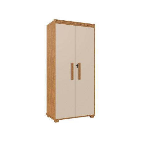 Armario Multiuso Dispensa em Mdf com Duas Porta com Chave:cinamomo/off White