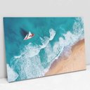 Ver imagem 1 de Quadro Decorativo em Canvas Praia TaColado Moldura Madeira 120 x 80cm