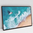 Ver imagem 2 de Quadro Decorativo em Canvas Praia TaColado Moldura Madeira 120 x 80cm