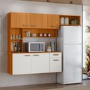 Ver imagem 7 de Cozinha Suspensa 6 Portas 180 Cm Una Freijo Off White Ripado Pln