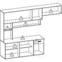 Ver imagem 6 de Cozinha Suspensa 6 Portas 180 Cm Una Freijo Off White Ripado Pln