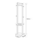 Ver imagem 4 de Cabideiro Grande Com Prateleira AZ1019 Nogal/Branco - Tecno Mobili