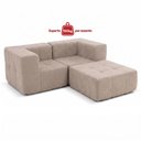 Ver imagem 2 de Sofá Modular 2 Lugares com Apoio de Pés Kappesberg Boucle Capuccino
