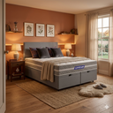 Ver imagem 1 de Cama Box Baú + Colchão Gazin de Molas Ensacadas One Face Air Up Queen 158 cm